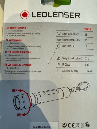 Ledlenser keychain led torch