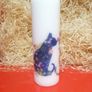 Large brand new unscented decorative pillar candle Image 2