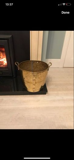 Brass Log Bucket
