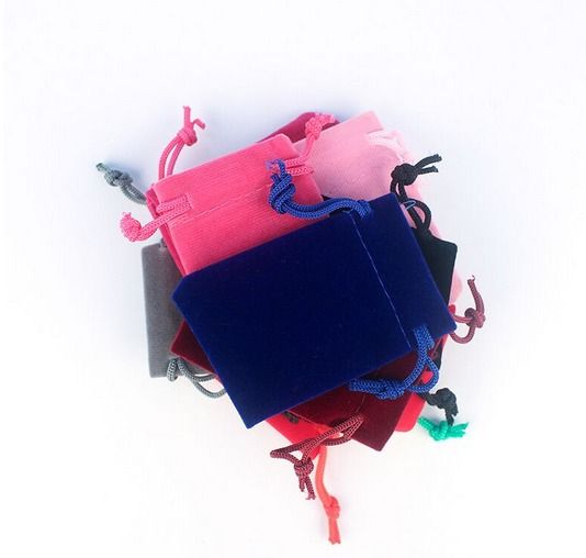 10 Velvet Pouches/Bags (Size-5x7cm)