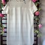 dress ivory short sleeve tunic dress sizev10/12 Image 3