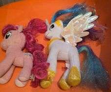 Duo of TY Beanie Babies Pinkie Pie and Princess Celestia Plush MLP G4 My Little Pony  2017