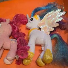 Duo of TY Beanie Babies Pinkie Pie and Princess Celestia Plush MLP G4 My Little Pony  2017