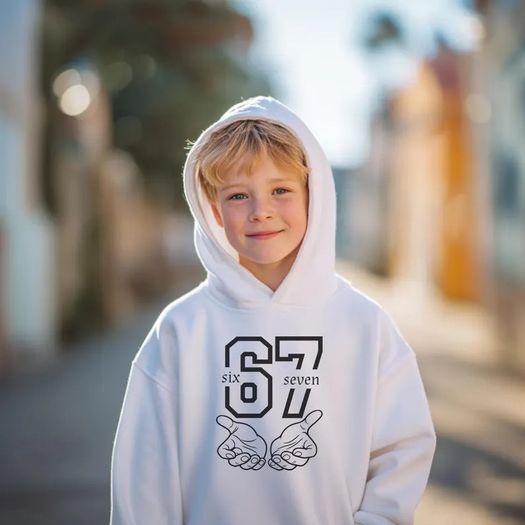 Kids 67 Hoodie, Six Seven T-Shirt, Viral Kids Meme Tee, Tween Trendy Sweatshirt, Trendy Sweatshirt for Kids