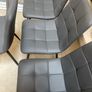 4 x Beautiful Solid Grey Leather Padded Kitchen Dining Chairs - Can Deliver Image 2