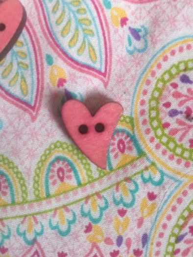 Wooden heart buttons