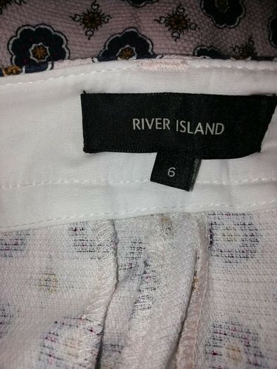 River Island Ladies Pants Trousers UK6 Eur32 Floral Excellent Condition Cotton