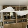 Stunning white fabric large pendant light Image 8