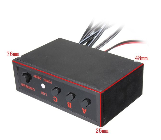 12V 6 Amber LED Flashing Grill Lights Bar Strobes Warning Lights