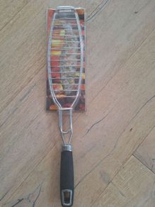 unopened bbq fish holder
