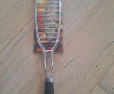 unopened bbq fish holder