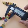 Vintage Murano Inspired MultiColor Skunk & Aventurine Glass beads Necklace Image 9