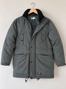 Levis Strauss Co Mens Khaki Green Padded Utility Parka Jacket M