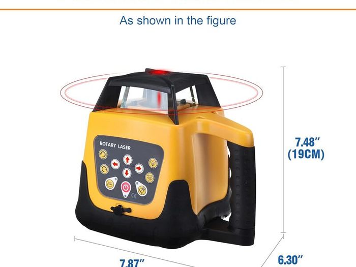 Rotary Laser Level 500m Self Leveling Remote Kit Leveling Transit Laser Level Red Beam for Construction