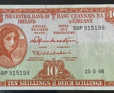 Lady Hazel Lavery. 1966 Banknote, Free Post