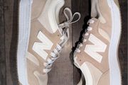 New Balance 480 Trainers UK 8 Beige Cream Suede Leather Retro Casual Sneakers