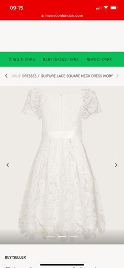Monsoon communion / flower girl dress