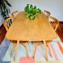 Vintage Ercol blonde plank table & 4 candlestick chairs Image 4