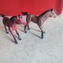 SET of 2 PONY  Brown Plastic Figure Toys. Image 2