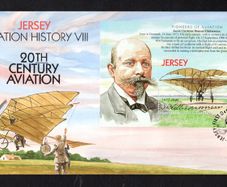 2003 Jersey Jacob Ellehammer's Biplane (pioneers of aviation) Commemorative Stamp Miniature Sheet First Day Cover (FDC)