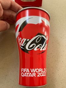 Coca Cola Qatar 2002 FIFA World Cup aluminium Glass new