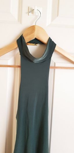 Khaki Green Halterneck Open Back Bodysuit - Size 6
