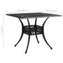 Garden Table Black 90x90x73 cm Cast Aluminium Image 2