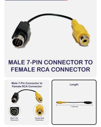 S Video Female Rca Connector To Male 7-pin Connector