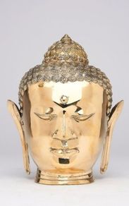 Buddha Head (25cm) - Polished Bronze
