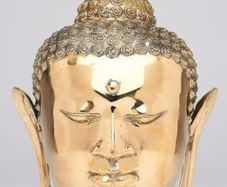 Buddha Head (25cm) - Polished Bronze