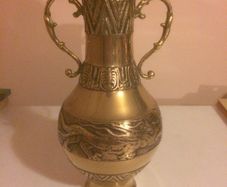 brass vase heavy high detail free postage