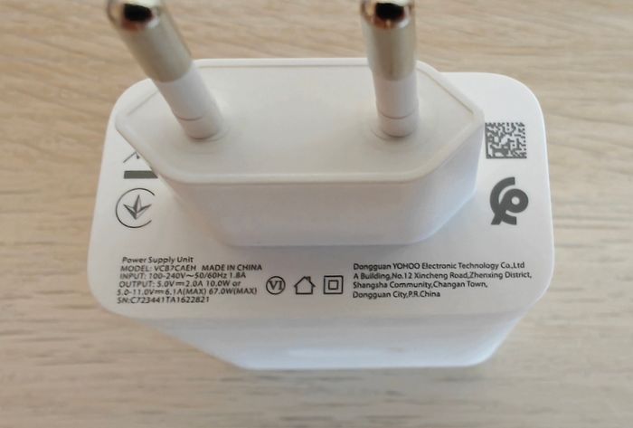 Genuine OnePlus SUPERVOOC 67W Charger & Red Cable