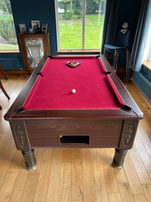 Beautiful Pool Table - 7 foot with coin mechanism