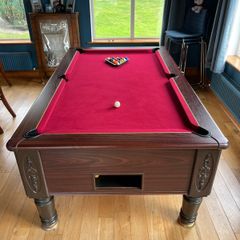 Beautiful Pool Table - 7 foot with coin mechanism