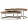Coffee Table Set 2 Pieces Reclaimed Wood and Steel Image 3