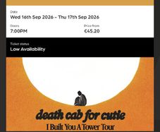 Death Cab for Cutie Tickets