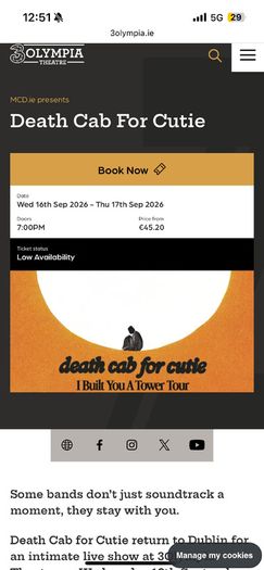 Death Cab for Cutie Tickets