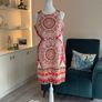 Ladies White Midi Dress with a Multicoloured print by London Times Image 5