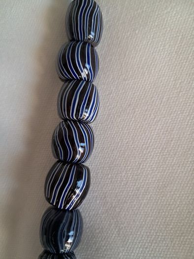 Parfois Black, Blue & White Beaded Statement Necklace