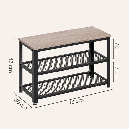 New Shoe Rack Bench With Mesh Shelves - FREE P&P