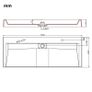 Wash Basin 120x46x11 cm Mineral Cast/Marble Cast White Image 9