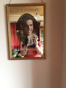 Vintage Elvis Presley Mirror Can Post