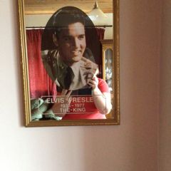 Vintage Elvis Presley Mirror Can Post