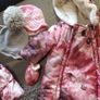 Baby girl winter pram snowsuit one piece all in one jacket scarf gloves free hats Next Image 2
