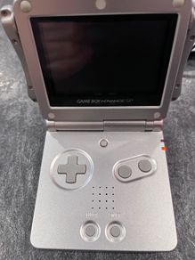 Nintendo Game Boy Advance SP Platinum Silver Mega Bundle - New Battery, USB Charger & 7 Games