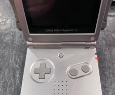Nintendo Game Boy Advance SP Platinum Silver Mega Bundle - New Battery, USB Charger & 7 Games