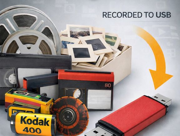 Convert Old Tapes, Film & Photos to Digital (USB)
