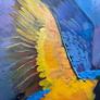 Hand-Painted Macaw Parrot - Acrylic on Canvas 45x60cm Image 2