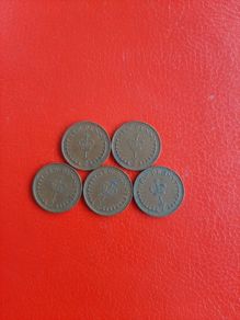 5 X 1971 British 'New' Halfpennies
