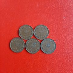 5 X 1971 British 'New' Halfpennies